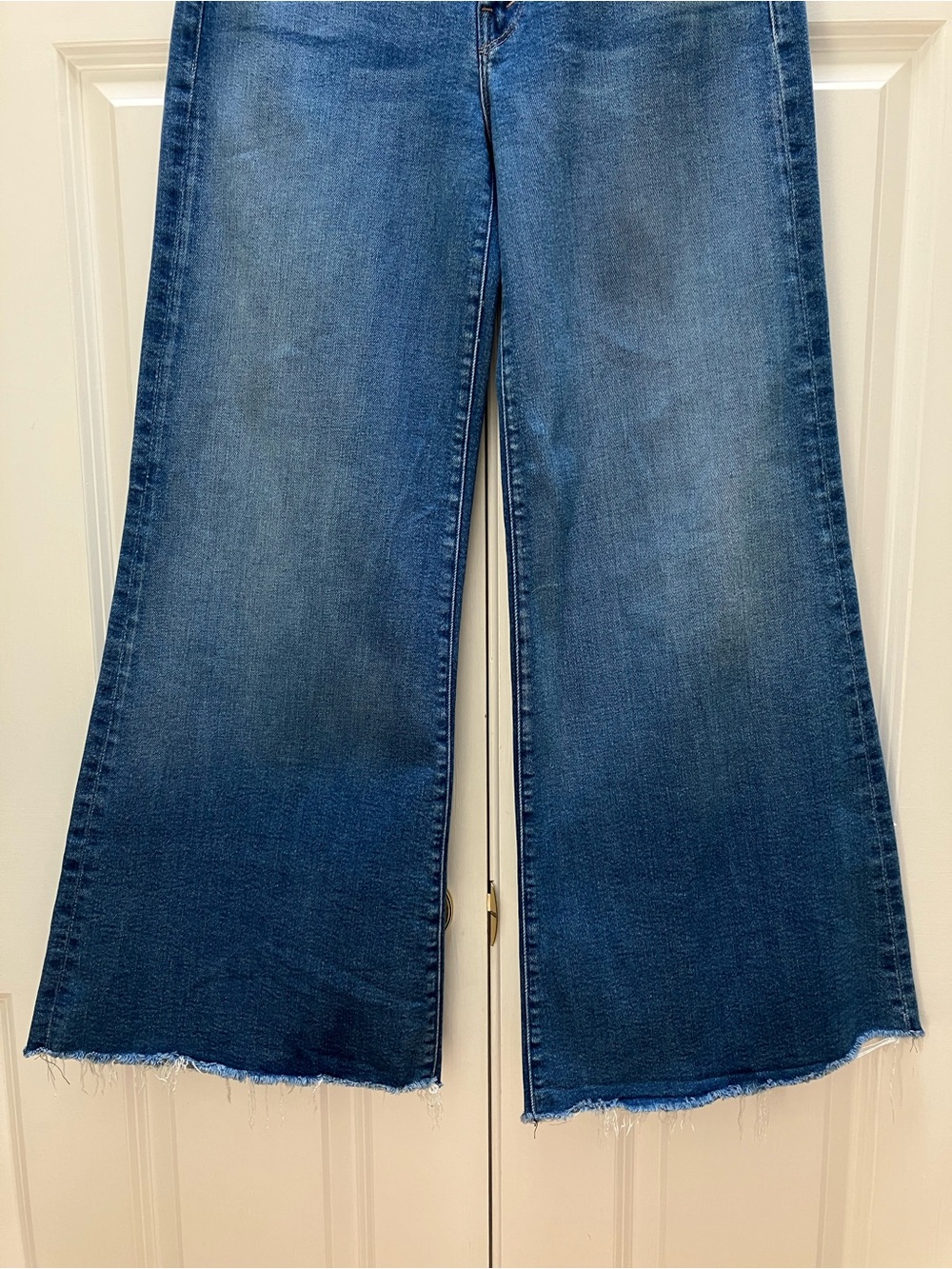 Mother The Roller Fray Wide Leg Denim Jeans Work Hard Play Hard size 29 - Picture 5 of 14